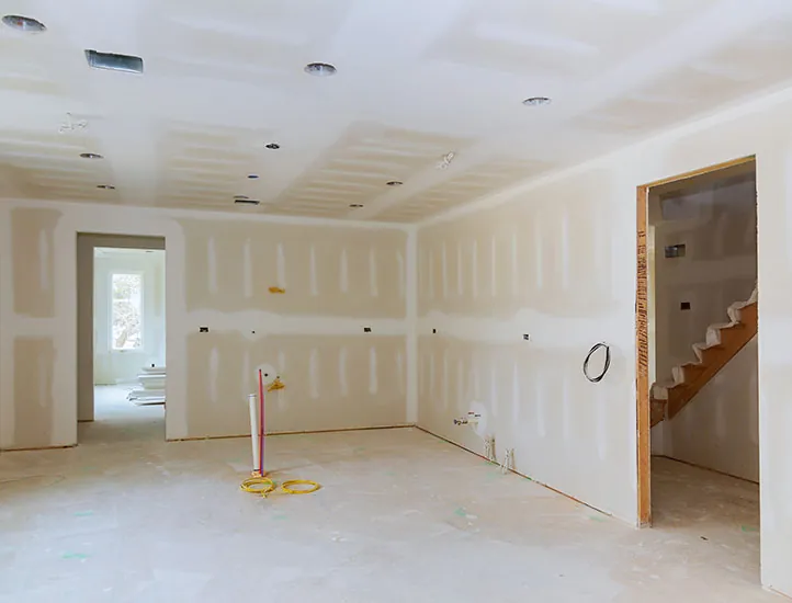 Drywall installation in a new room